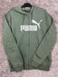 Sweat-shirt zippé à capuche Puma vert - M Réf: 450