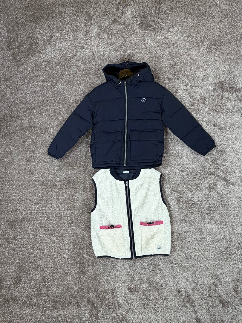 Doudoune Ikks Marine Et Blanc - 5 Ans Réf: 0117