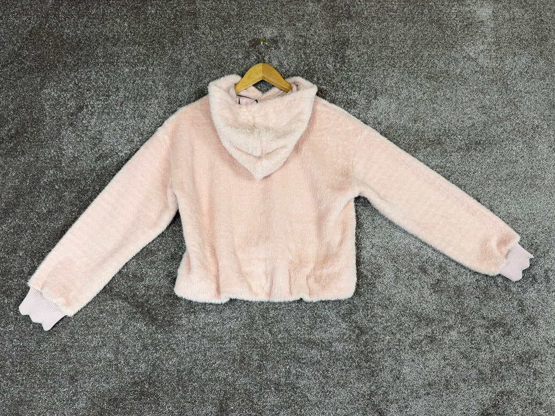 Sweat à capuche tot dou badge coer file Ikks rose -8 ans Réf: 014
