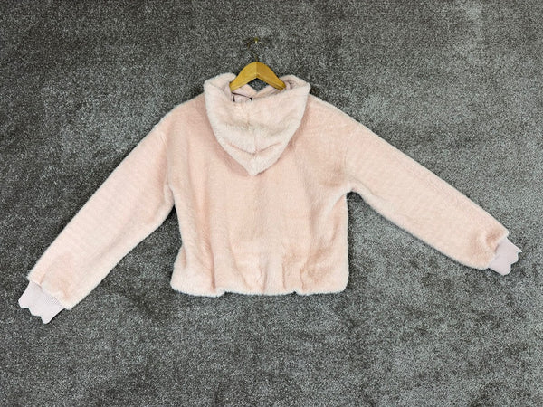 Sweat à capuche tot dou badge coer file Ikks rose -8 ans Réf: 014