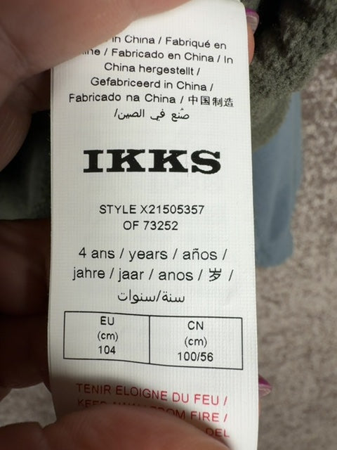 sweat à capuche Ikks kaki - 4 ans / years Réf: 0617