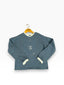 Pull fille colcolerette brodé mancheslonues Ikks bleu gris file - 10 ans Réf: 017