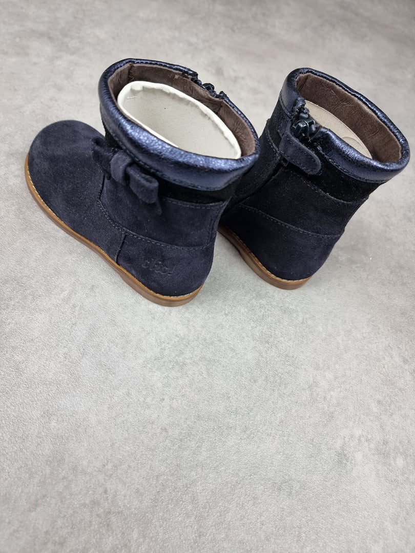 Bottines enfant Clic! en cuir daim bleu - Pointure 24 C015