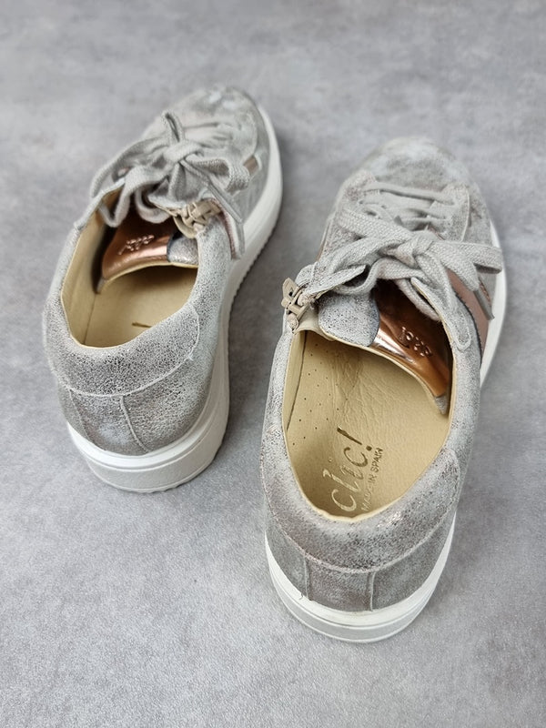 Baskets femme Clic! gris métallisé - 37 Réf: C243