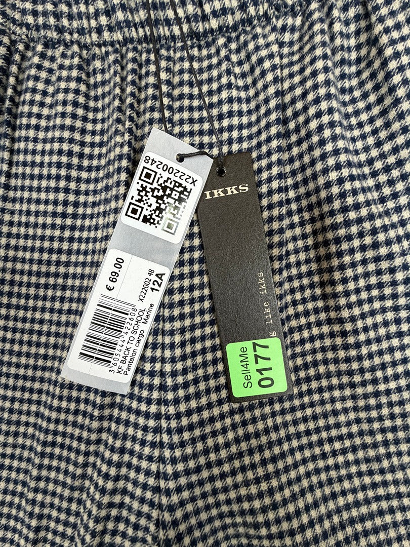 Pantalon fille Ikks marine à carreaux taille 12 ans / 152 cm Réf: 177