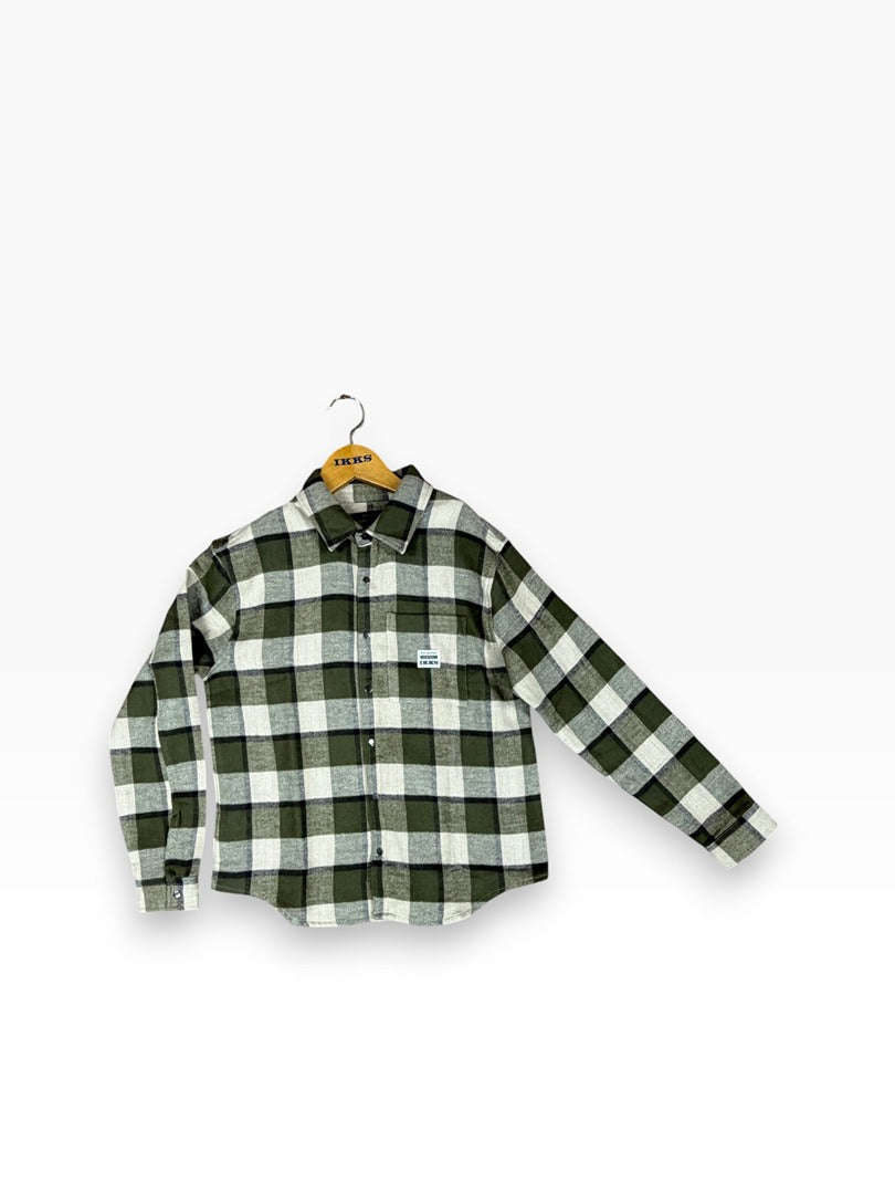 Surchemise Garçon coton Ikks vert - 12 ans Réf: 074 Image principale du produit