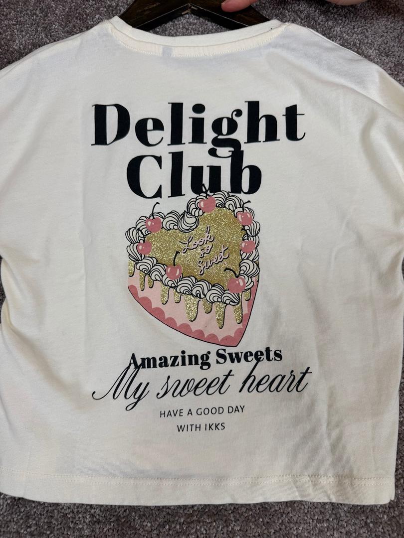 Tee-shirt Sous-pull Ikks écru imprimé gâteau - 6 ans