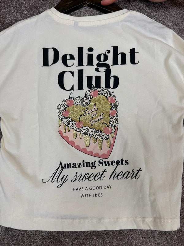 Tee-shirt Sous-pull Ikks écru imprimé gâteau - 6 ans