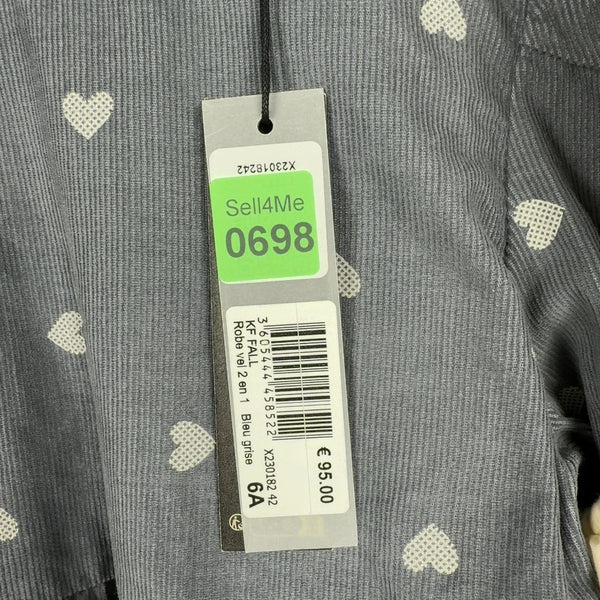 Robe 2 en 1 Ikks bleu gris - 6 ans / 116 cm Réf: 698