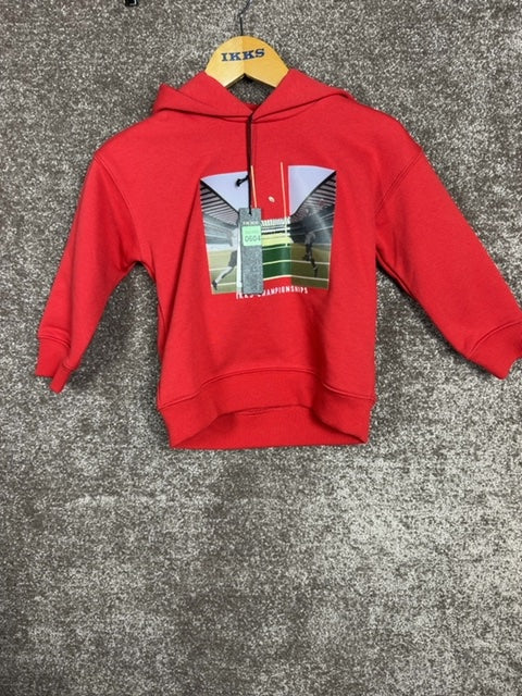 Sweat à capuche rouge champions - Taille 4 ans Réf: 604