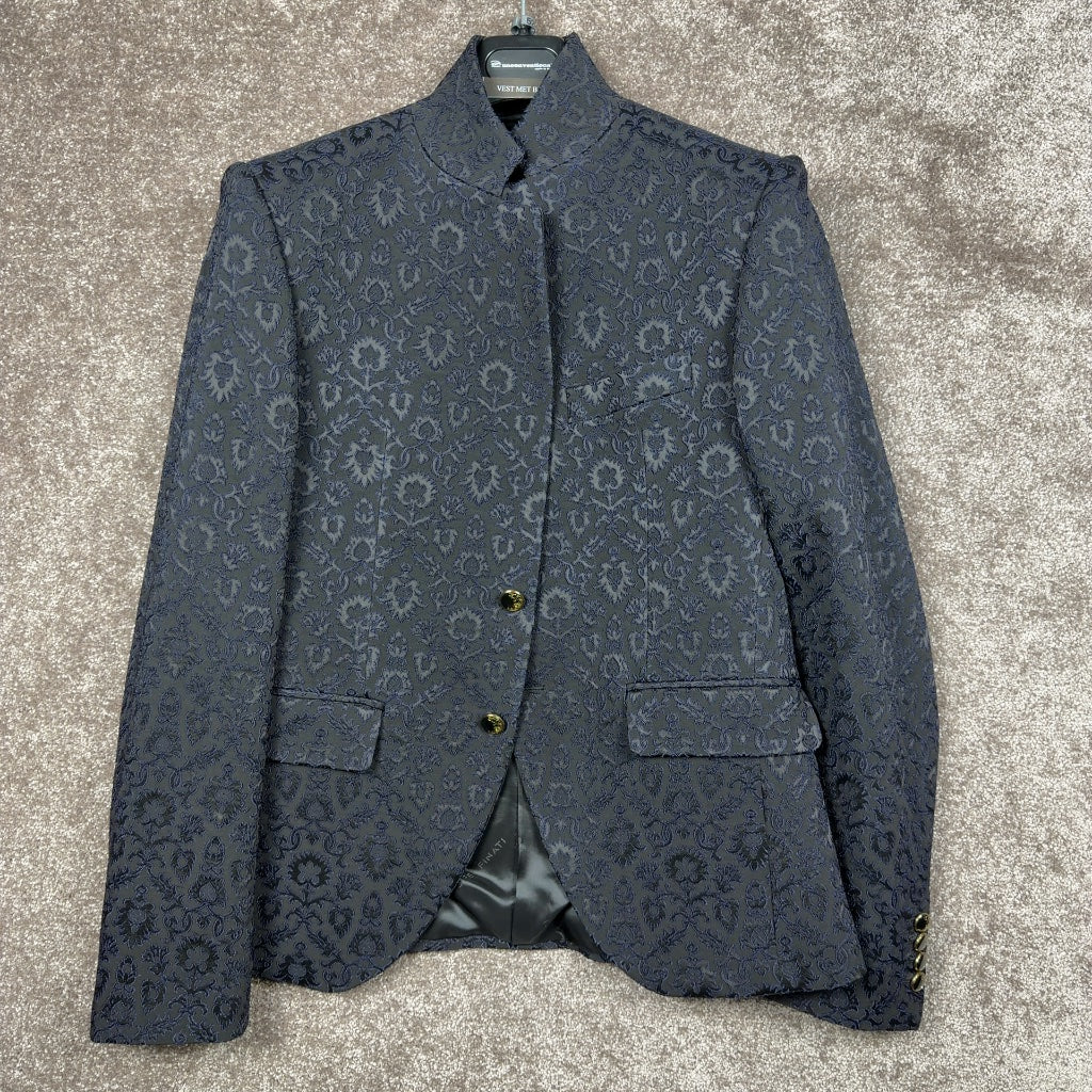 Veste costume Cleofe Finati noira avec motifs - Taille 50