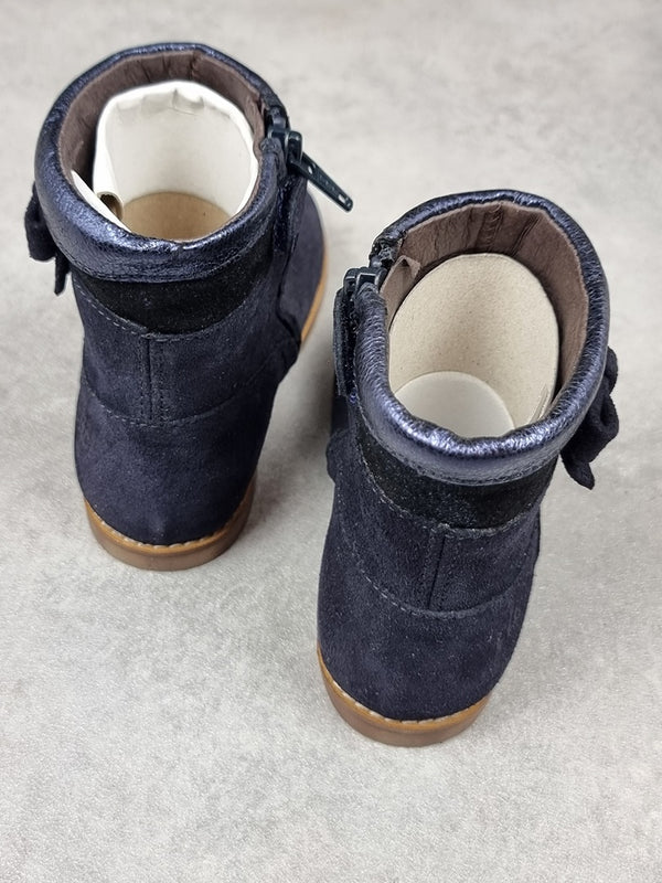 Bottines enfant Clic! en cuir daim bleu - Pointure 24 C015
