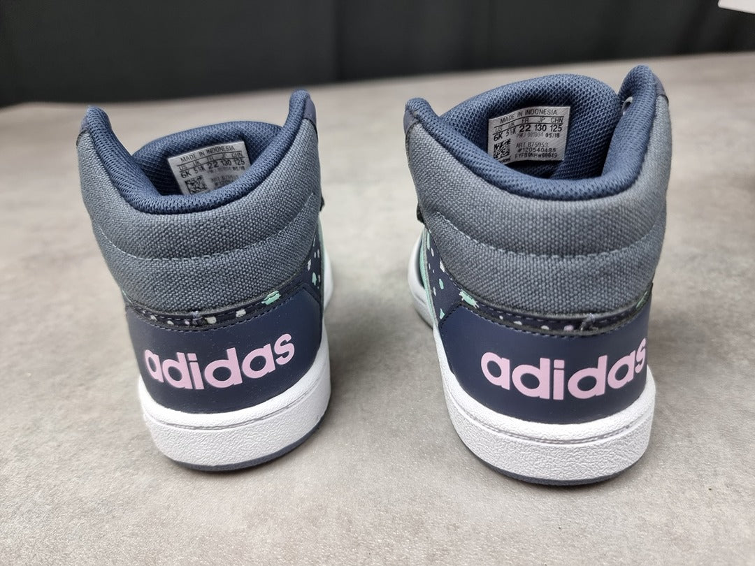 Baskets bébé Adidas Hoops Mid marine - Taille 22 C004