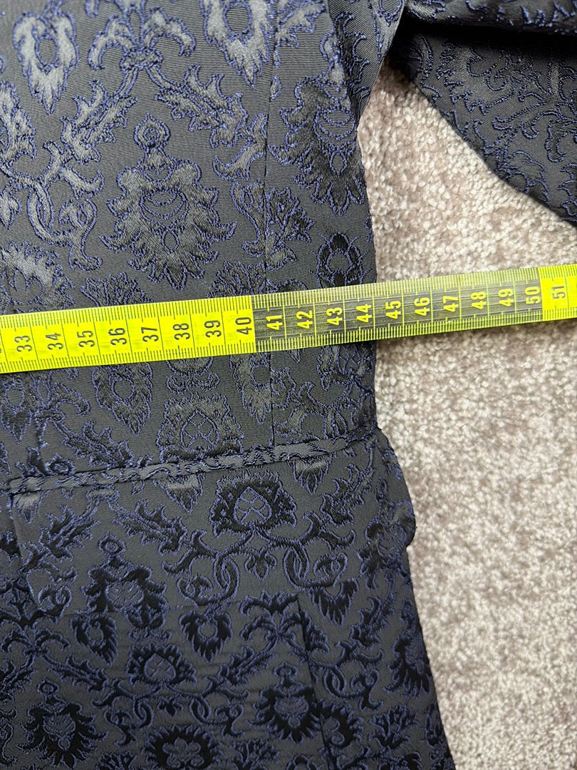 Veste costume Cleofe Finati noira avec motifs - Taille 50