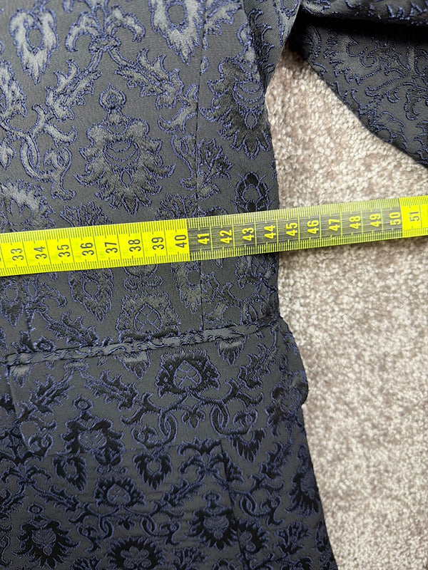 Veste costume Cleofe Finati noira avec motifs - Taille 50