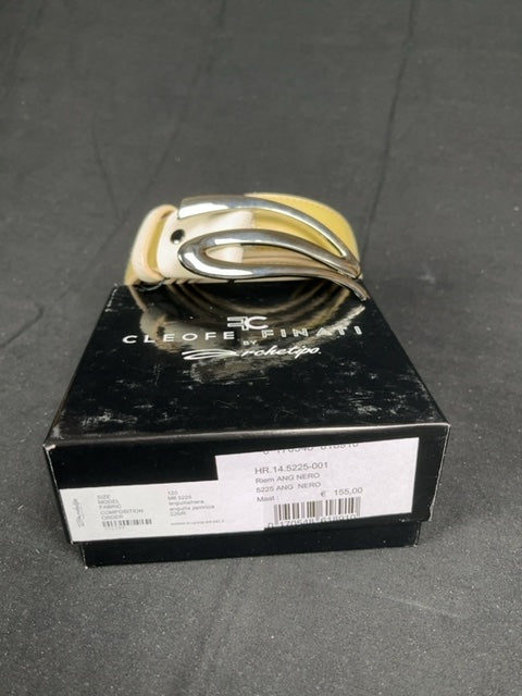 Ceinture Cleofe Finati crème en cuir
