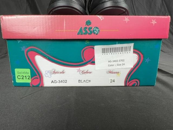 Bottes mi-mollet Asso noir - 24 Réf: C212
