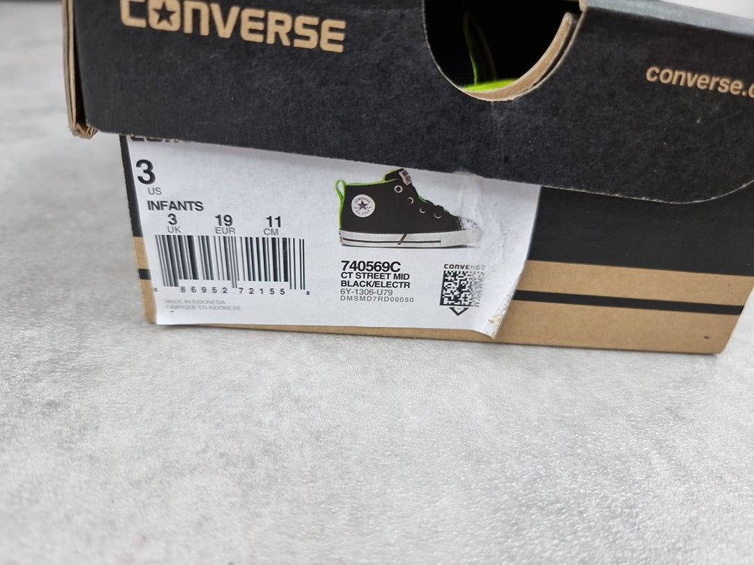Baskets Converse noires - Pointure 19 C027