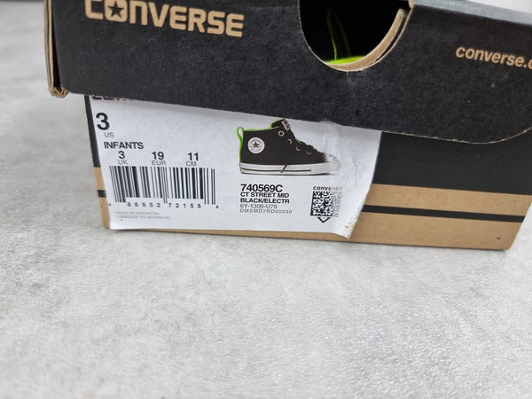 Baskets Converse noires - Pointure 19 C027
