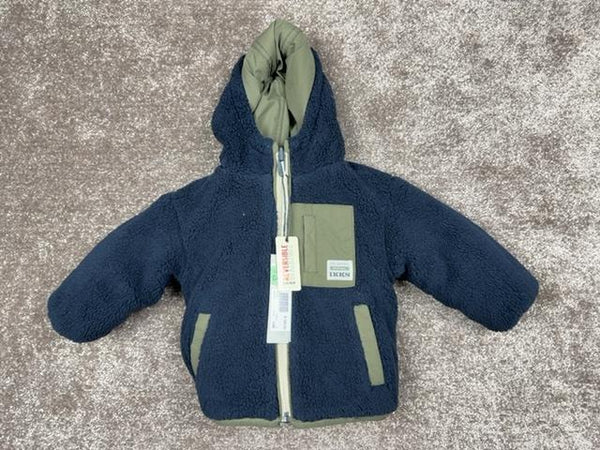 Manteau Doudoune réversible Ikks kaki déperlante - 12 mois / 74cm Réf: 0446