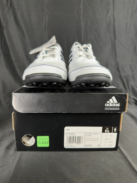 Chaussures de football Adidas Blanc/bleu - 42.5 Réf: C222