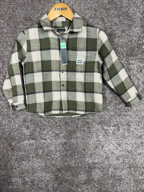 Surchemise carreaux Ikks vert - 4 ans Réf: 611