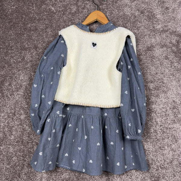 Robe 2 en 1 Ikks bleu gris - 6 ans / 116 cm Réf: 698