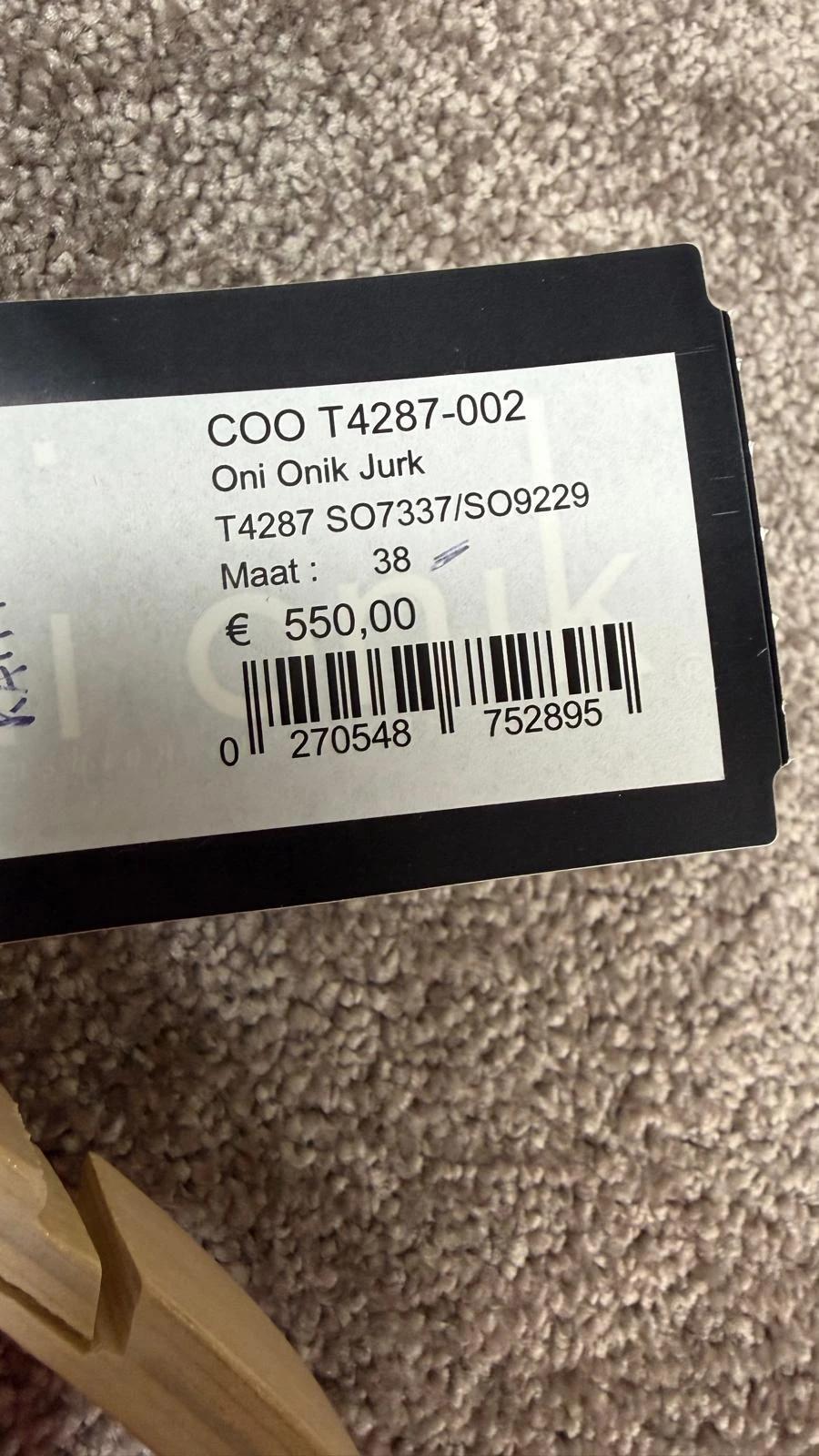 Robe de soirée Oni Onik – Taille 38 – Neuve avec étiquette