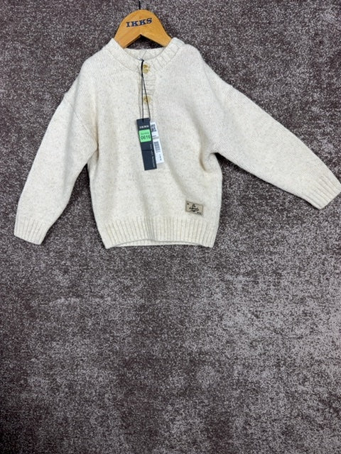 Pull enfant Ikks beige gris chine - 4 ans Réf: 616 Image principale du produit