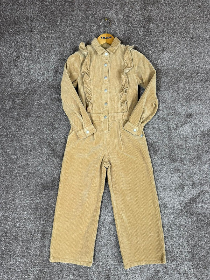 Combinaison pantalon Ikks beige velours fille - 8 ans - Réf 0009