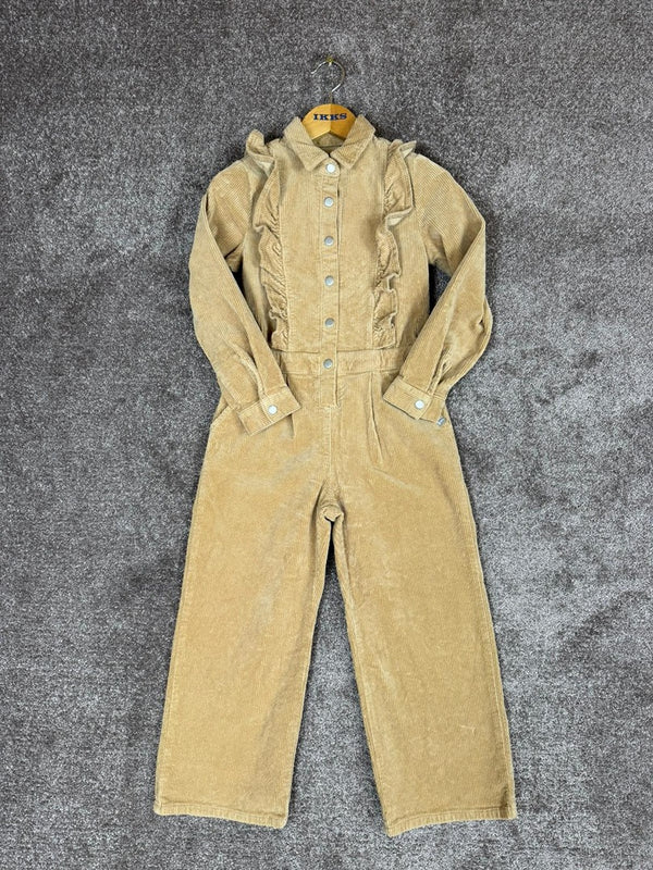 Combinaison pantalon Ikks beige velours fille - 8 ans - Réf 0009