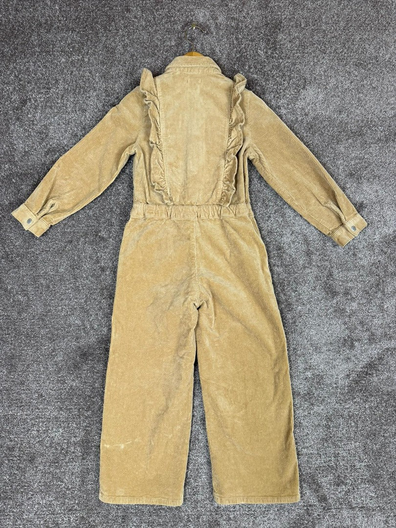 Combinaison pantalon Ikks beige velours fille - 8 ans - Réf 0009