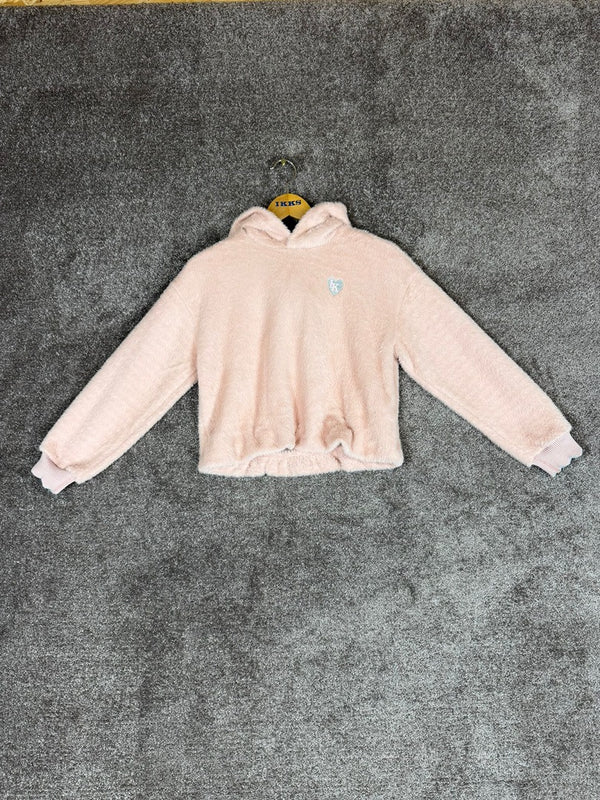 Sweat à capuche tot dou badge coer file Ikks rose -8 ans Réf: 014