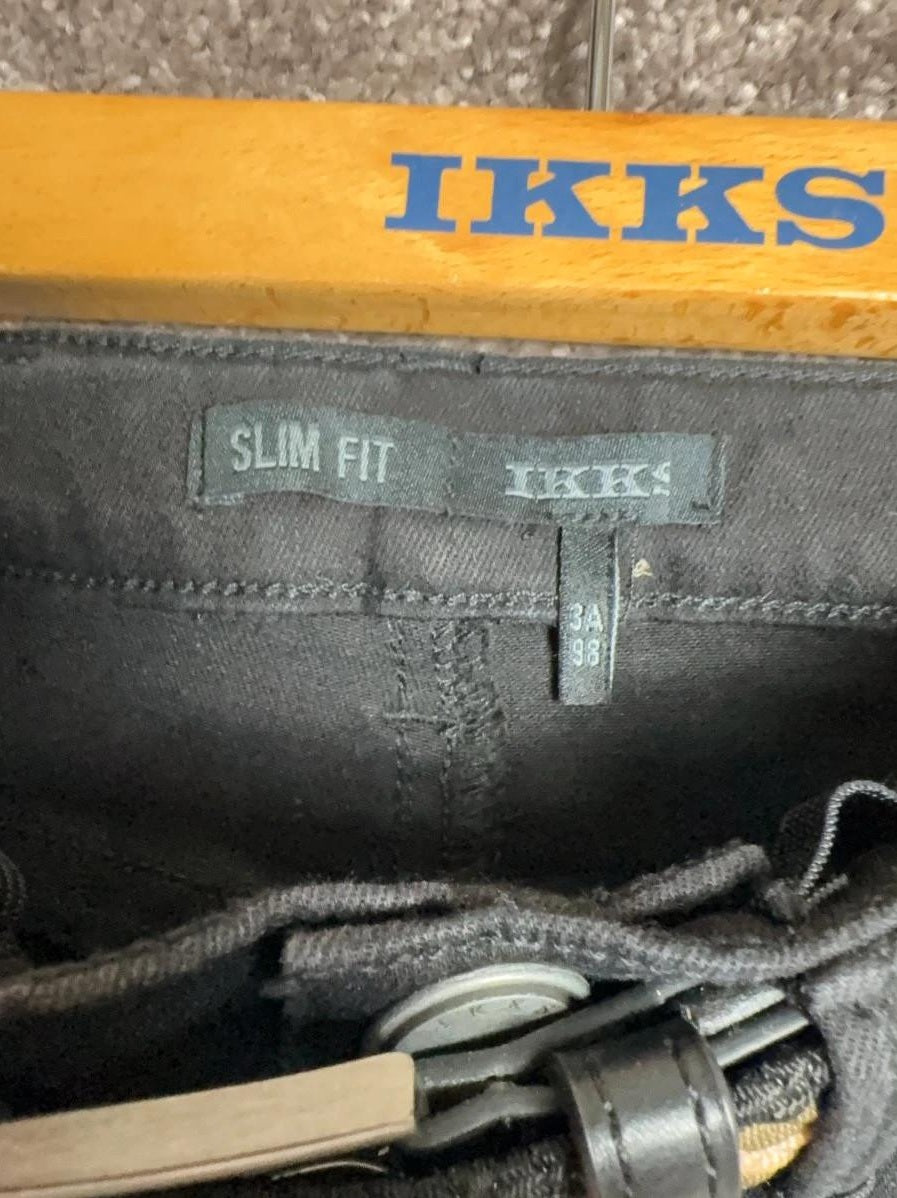 Jean Slim Ikks Noir Avec Ceinture - 3 Ans