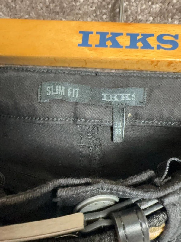 Jean Slim Ikks Noir Avec Ceinture - 3 Ans