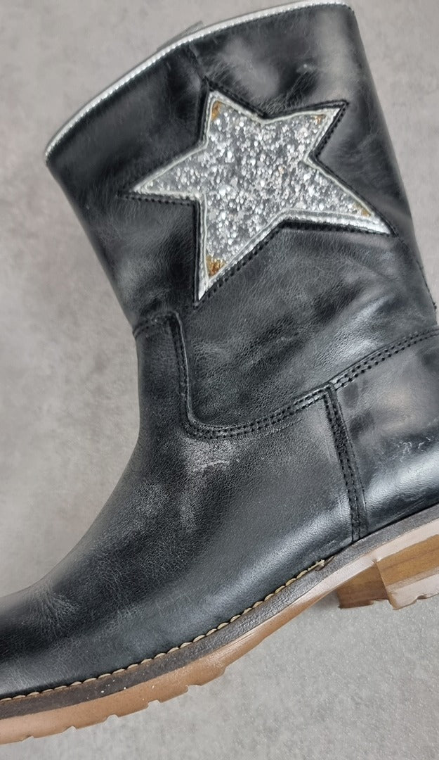 Bottes filles Hip noir étoile 36 Réf: C0247