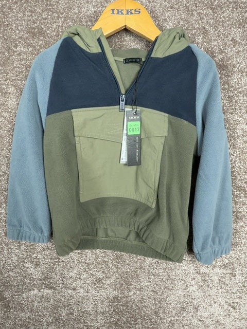 sweat à capuche Ikks kaki - 4 ans / years Réf: 0617