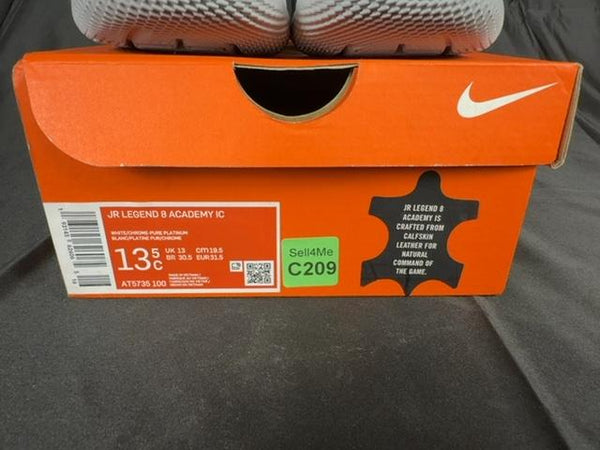 Chaussures de football en salle Nike blanc - 31.5 Réf: C209