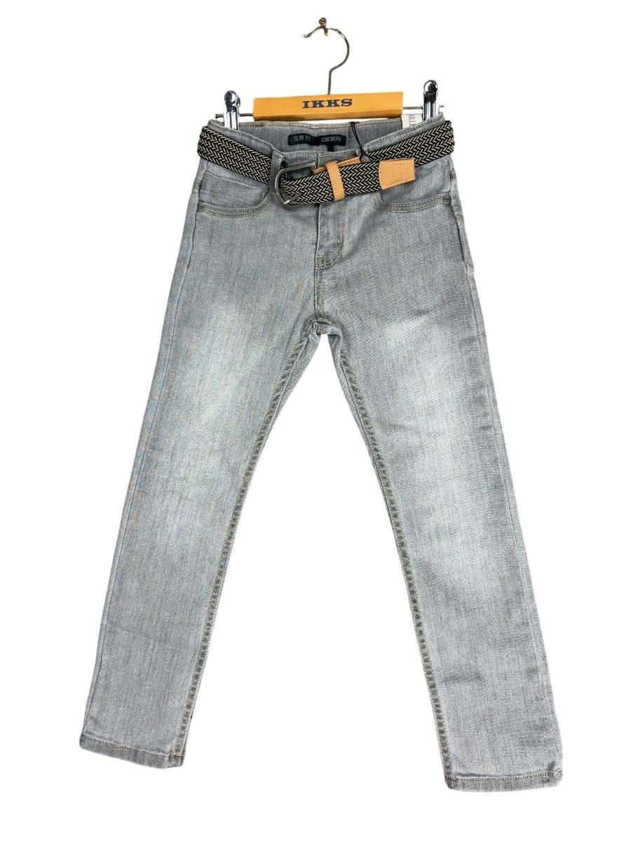 Jean Slim Ikks Gris Avec Ceinture - 6 Ans Réf: 0343 Image principale du produit