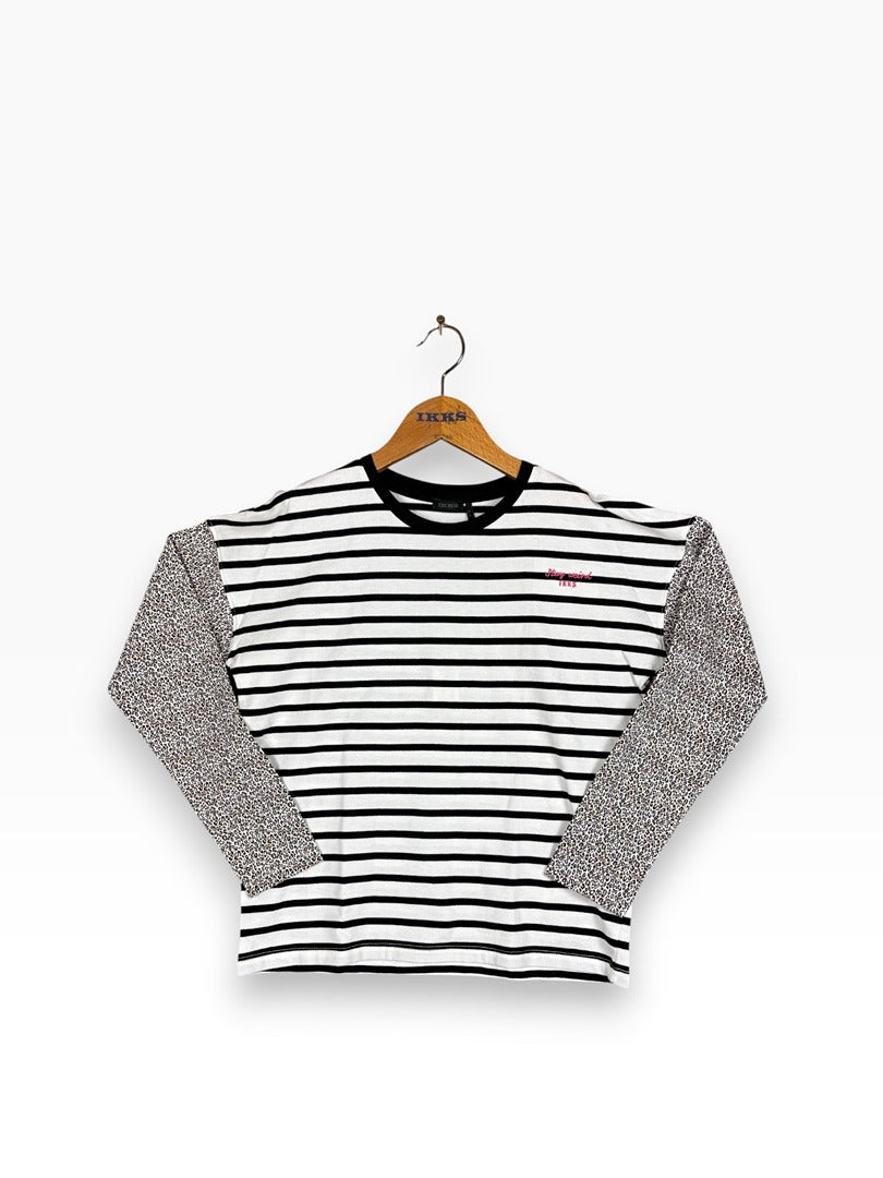 T-shirt manches longues Ikks Noir et Blanc - 12 ans