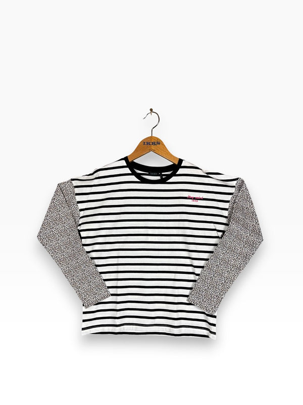 T-shirt manches longues Ikks Noir et Blanc - 12 ans