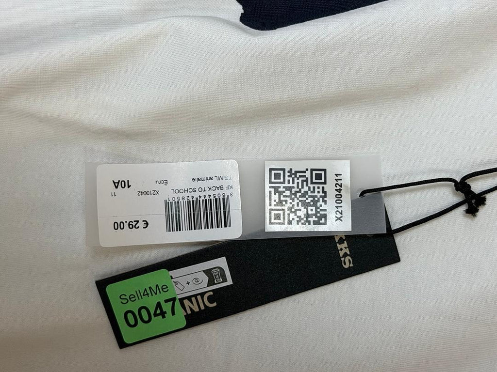 T-shirt manches longues Ikks écru - 10 ans