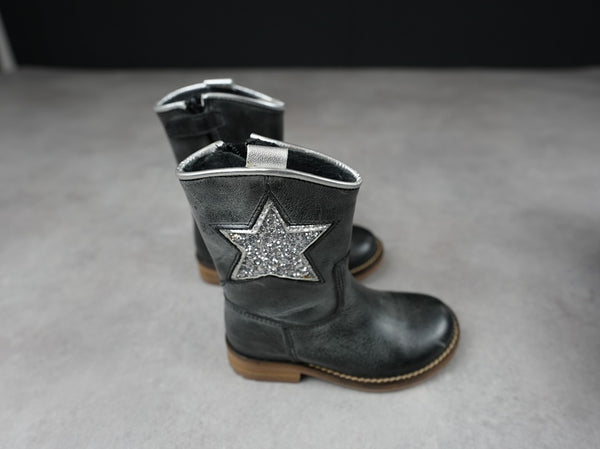 Bottes fille Hip noir pailleté avec étoile - Pointure 24 C018