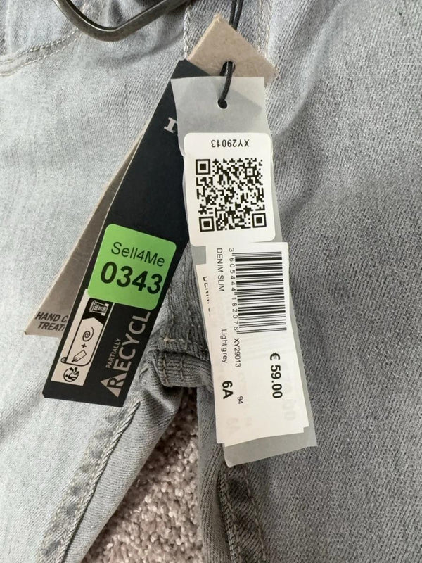 Jean Slim Ikks Gris Avec Ceinture - 6 Ans Réf: 0343