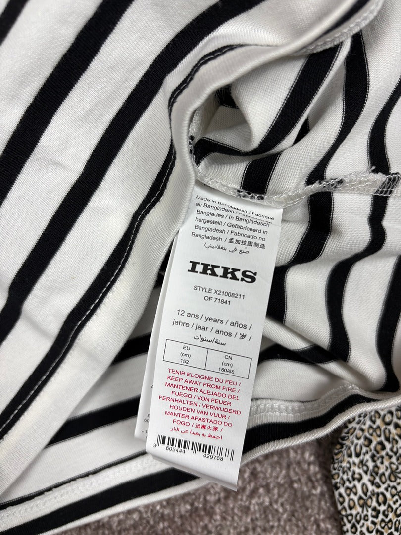 T-shirt manches longues Ikks Noir et Blanc - 12 ans
