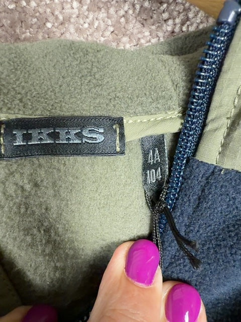 sweat à capuche Ikks kaki - 4 ans / years Réf: 0617