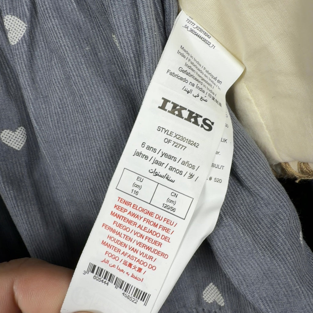 Robe 2 en 1 Ikks bleu gris - 6 ans / 116 cm Réf: 698