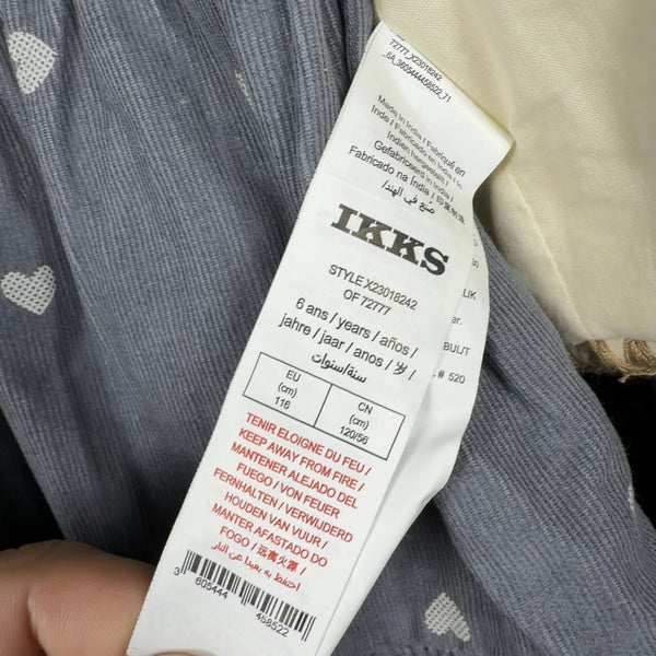 Robe 2 en 1 Ikks bleu gris - 6 ans / 116 cm Réf: 698