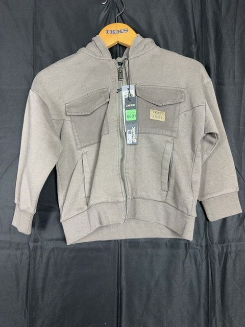 Cardigan à capuche Ikks kaki - 4 ans / 104 cm Réf: 0601