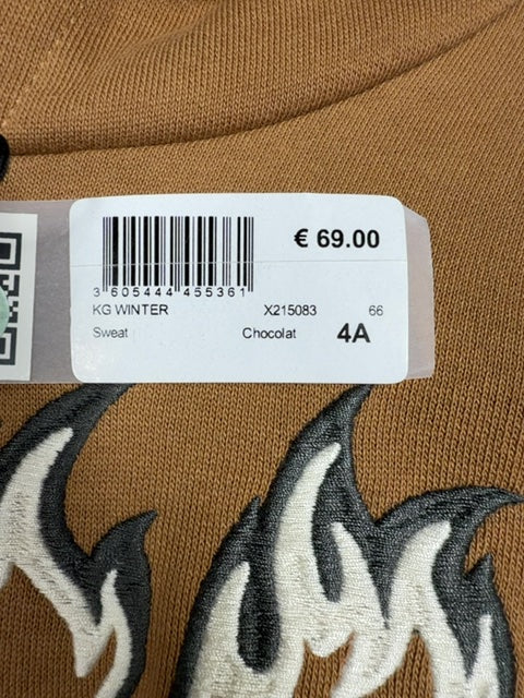 Sweat a capuche Ikks chocolat - 4 ans Réf: 605